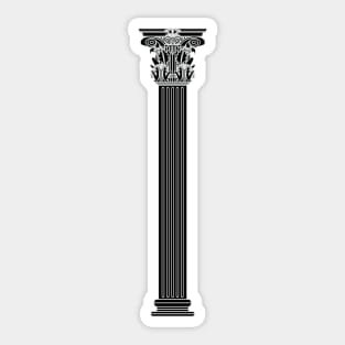 Black corinthian column Sticker